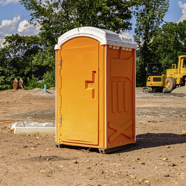 what is the maximum capacity for a single porta potty in Newhall IA